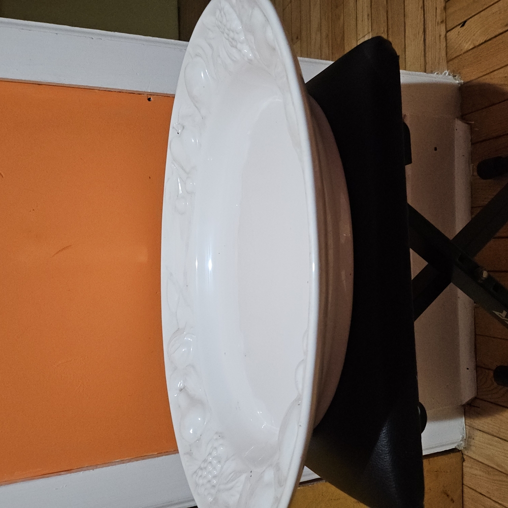 Elegant White Ceramic Serving Bowl